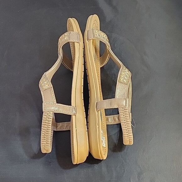 BRAND NEW ASHLEY BLUE  RHINESTONES EMBROIDERY ELASTIC BAND FISH MOUNT SANDAL - Picture 8 of 12